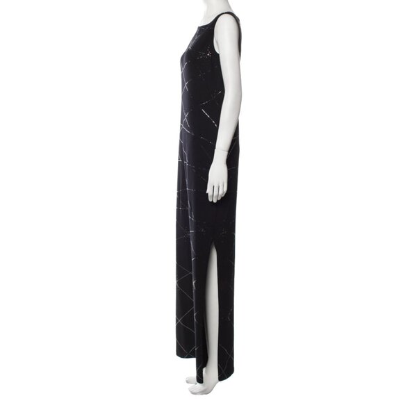St. John Evening Bateau Neckline Long Dress Size: M - Picture 3 of 8